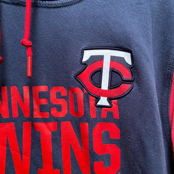 Youth's XL Nike Minnesota Twins Baseball Blue DriFit Pullover Hoodie Sweatshirt - Picture 2 of 4